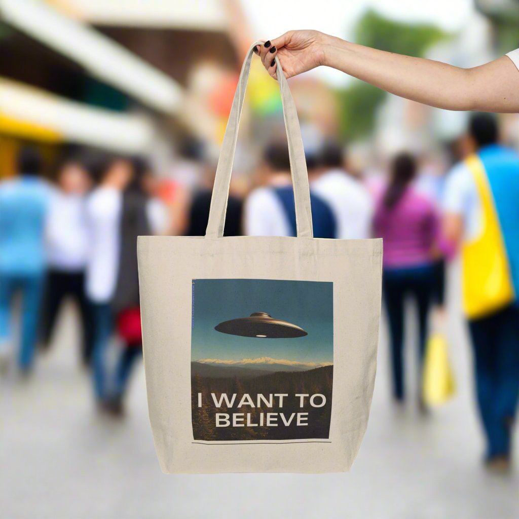 I Want To Believe Canvas Shopping Tote