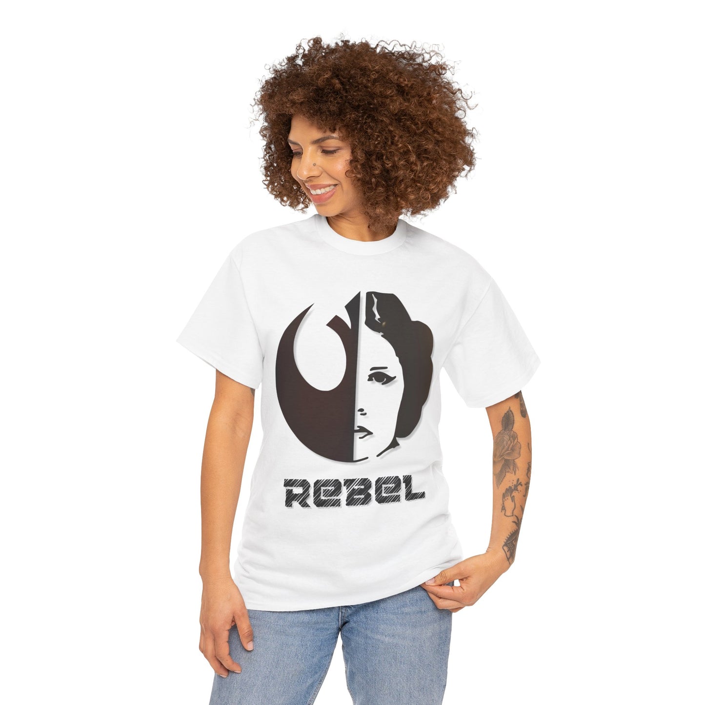 Rebel Leia Tagless Heavy Cotton Tee