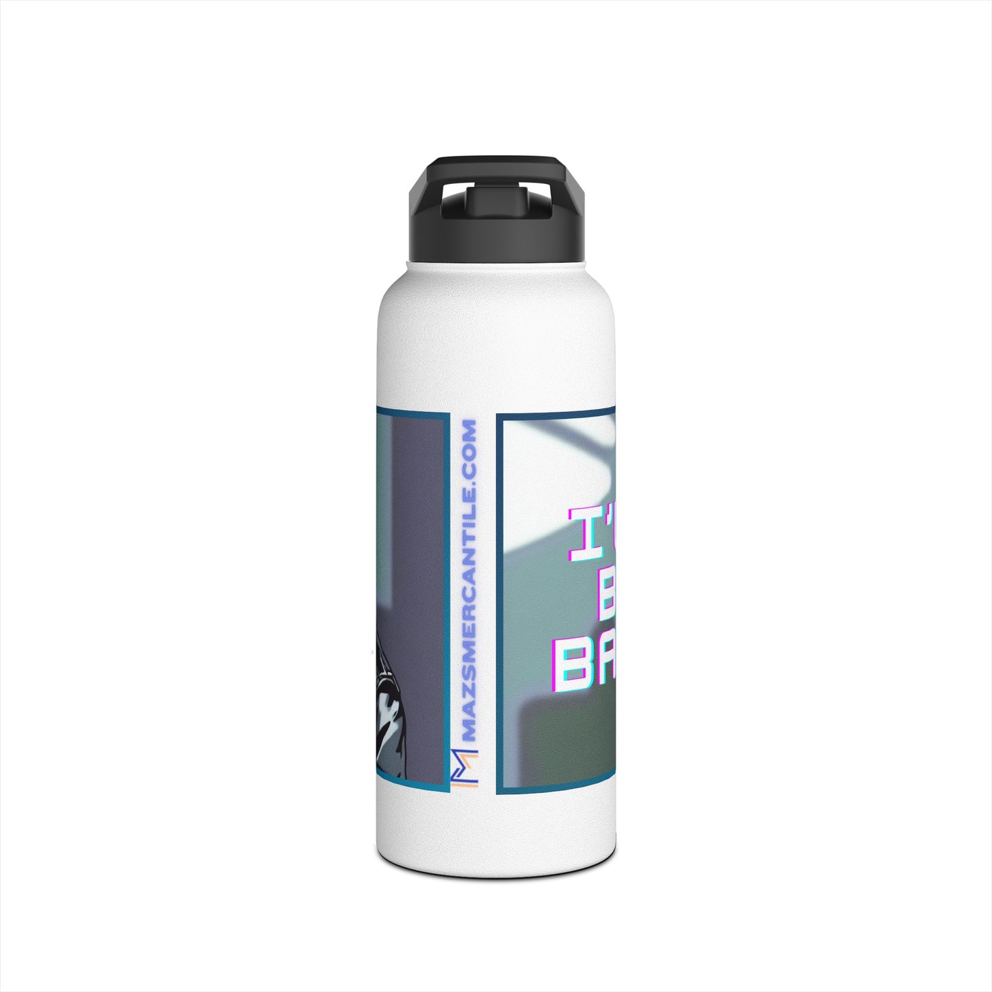 I'll Be Back Stainless Steel Water Bottle, Standard Lid