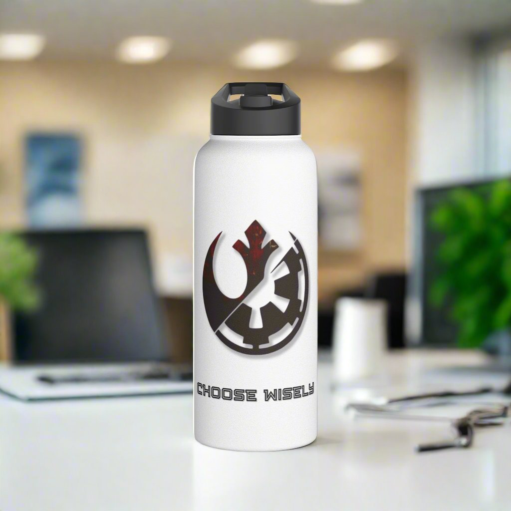 Choose Wisely Stainless Steel Water Bottle, Standard Lid