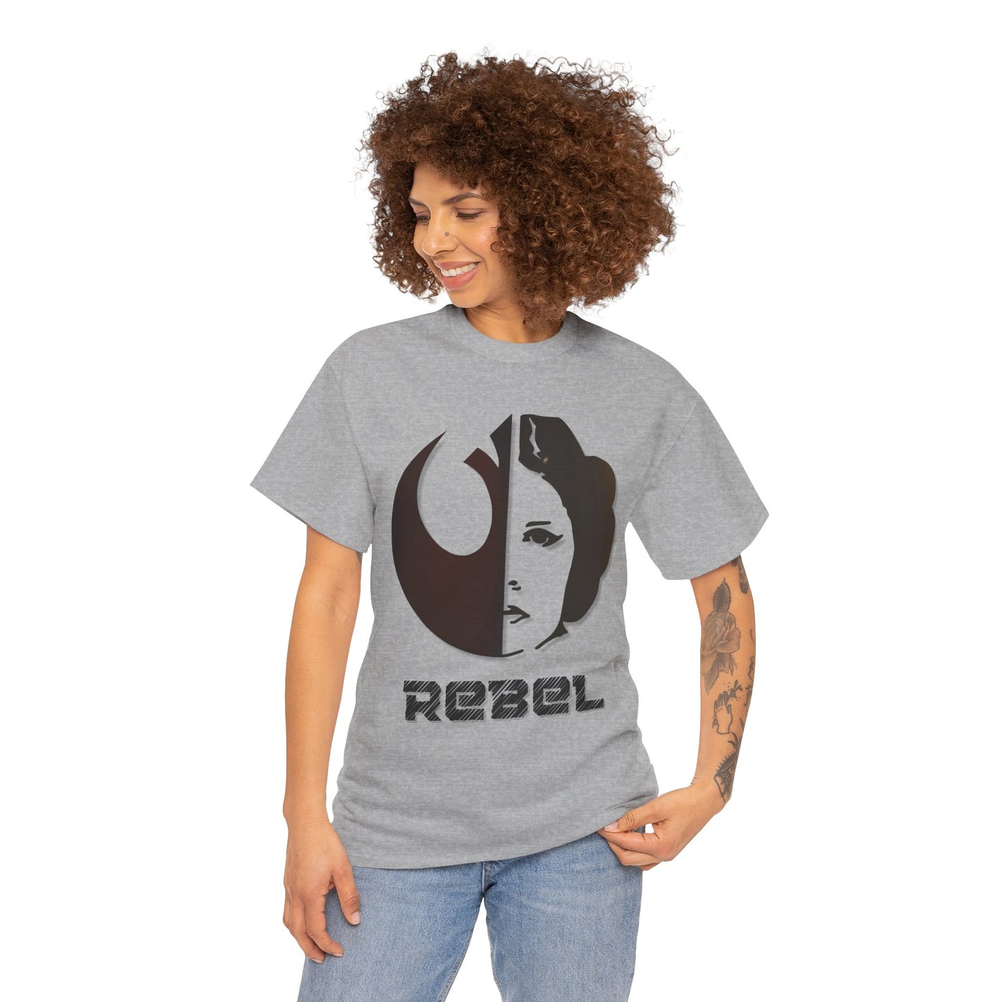 Rebel Leia Tagless Heavy Cotton Tee