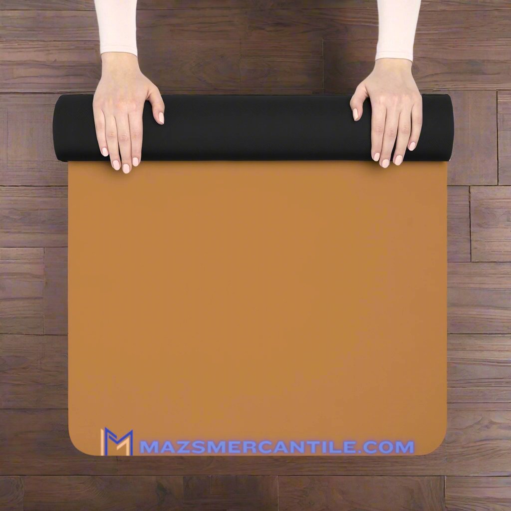 Choose Wisely Rubber Yoga Mat - Lt Brown