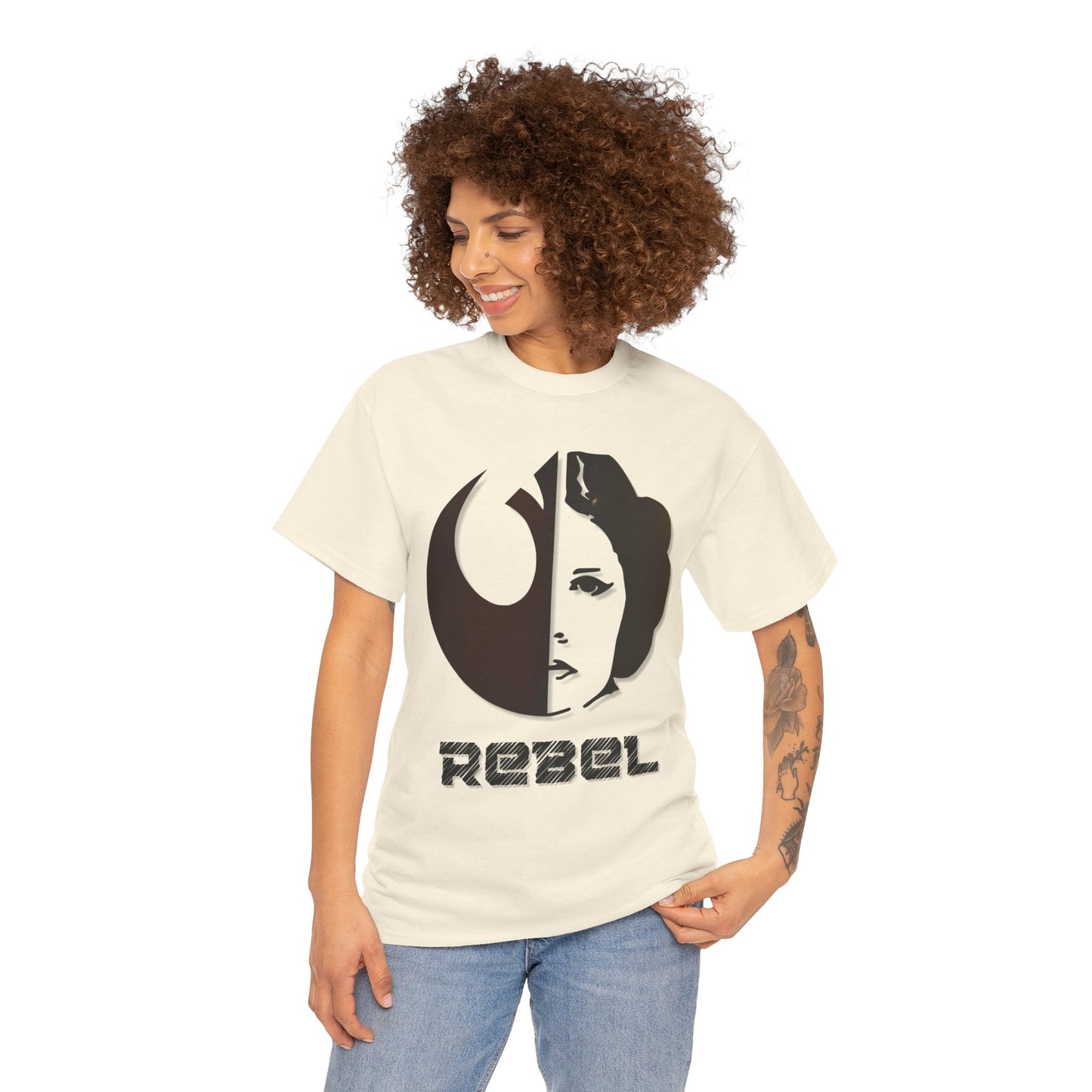 Rebel Leia Tagless Heavy Cotton Tee