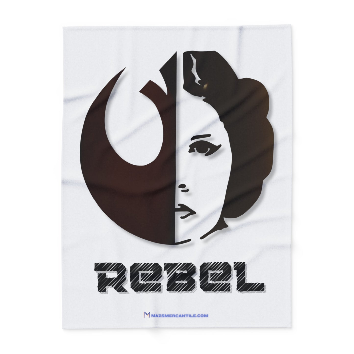 Rebel Leia Arctic Fleece Blanket - White