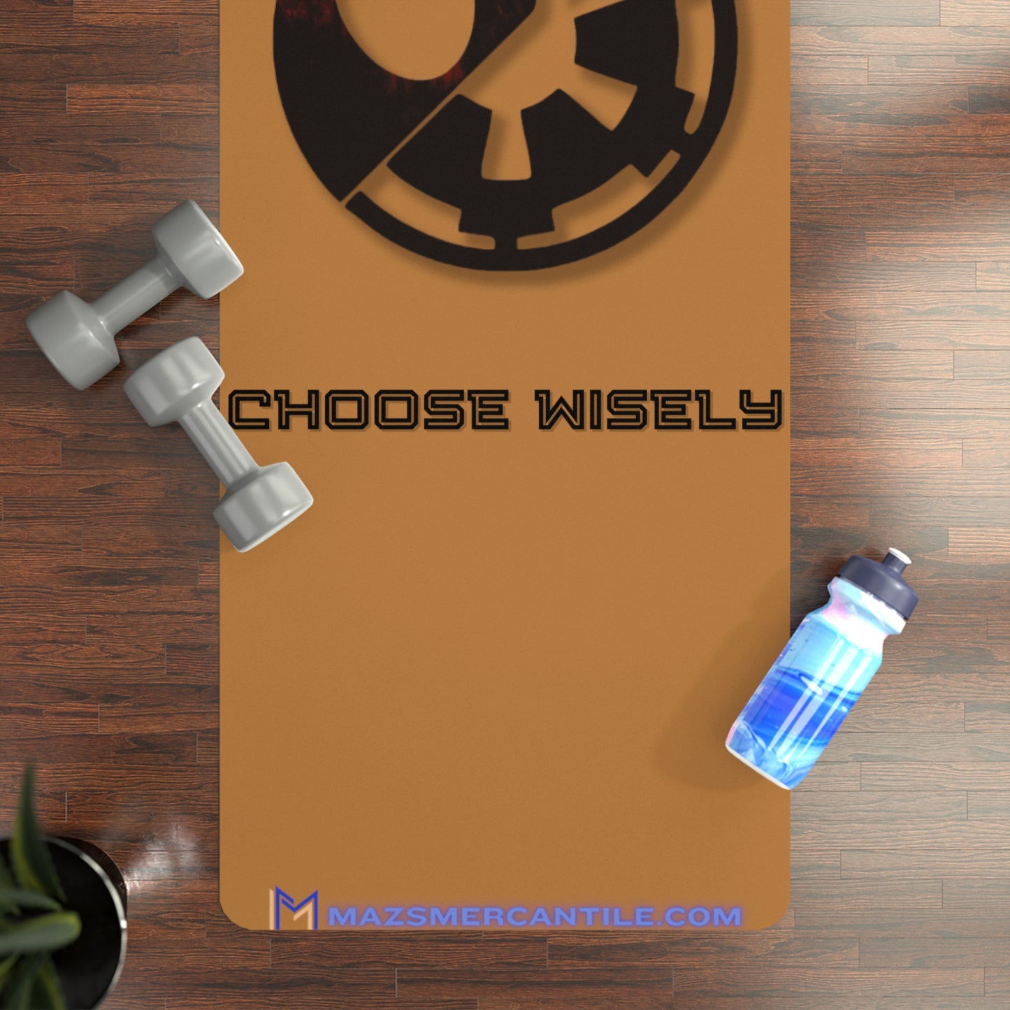 Choose Wisely Rubber Yoga Mat - Lt Brown