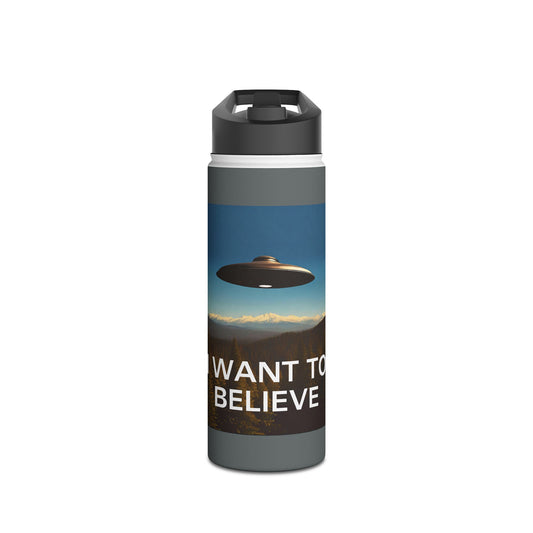 I Want To Believe Stainless Steel Water Bottle, Standard Lid