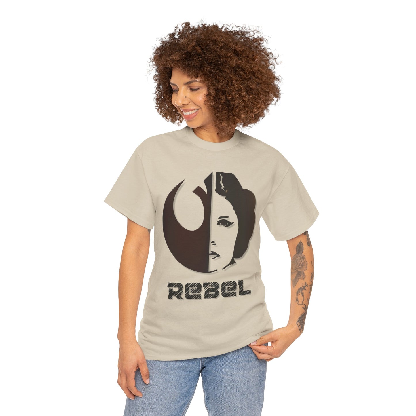 Rebel Leia Tagless Heavy Cotton Tee