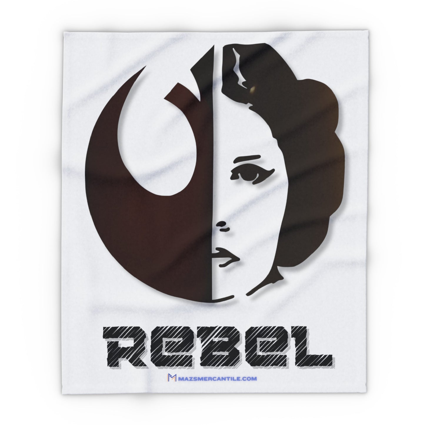 Rebel Leia Arctic Fleece Blanket - White