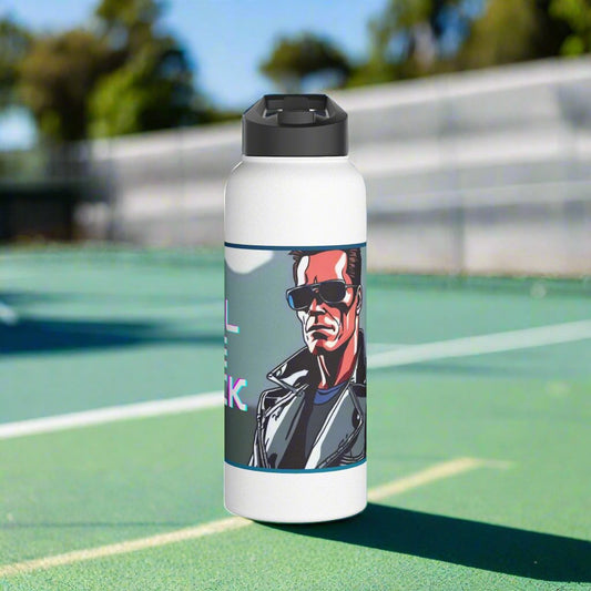 I'll Be Back Stainless Steel Water Bottle, Standard Lid