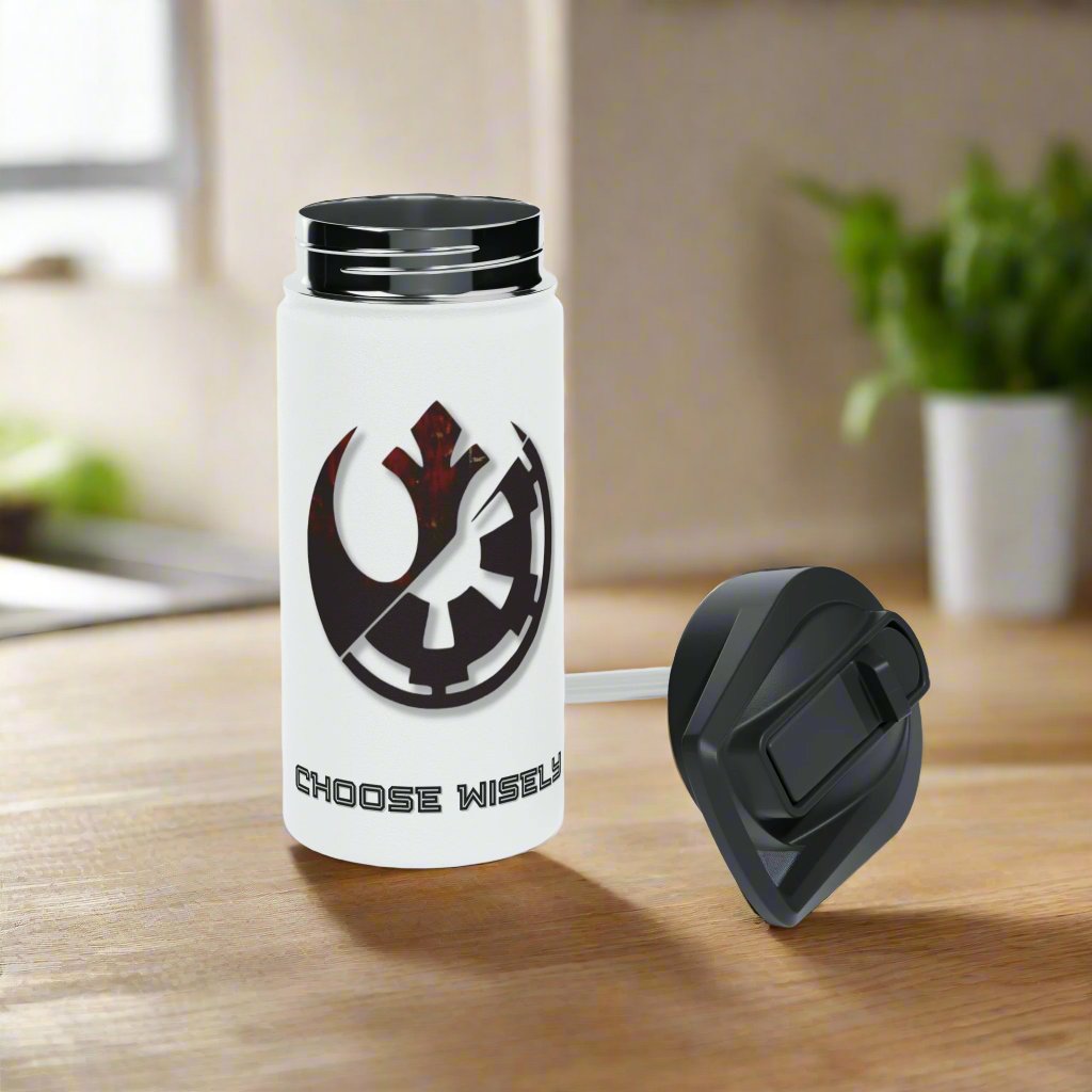 Choose Wisely Stainless Steel Water Bottle, Standard Lid