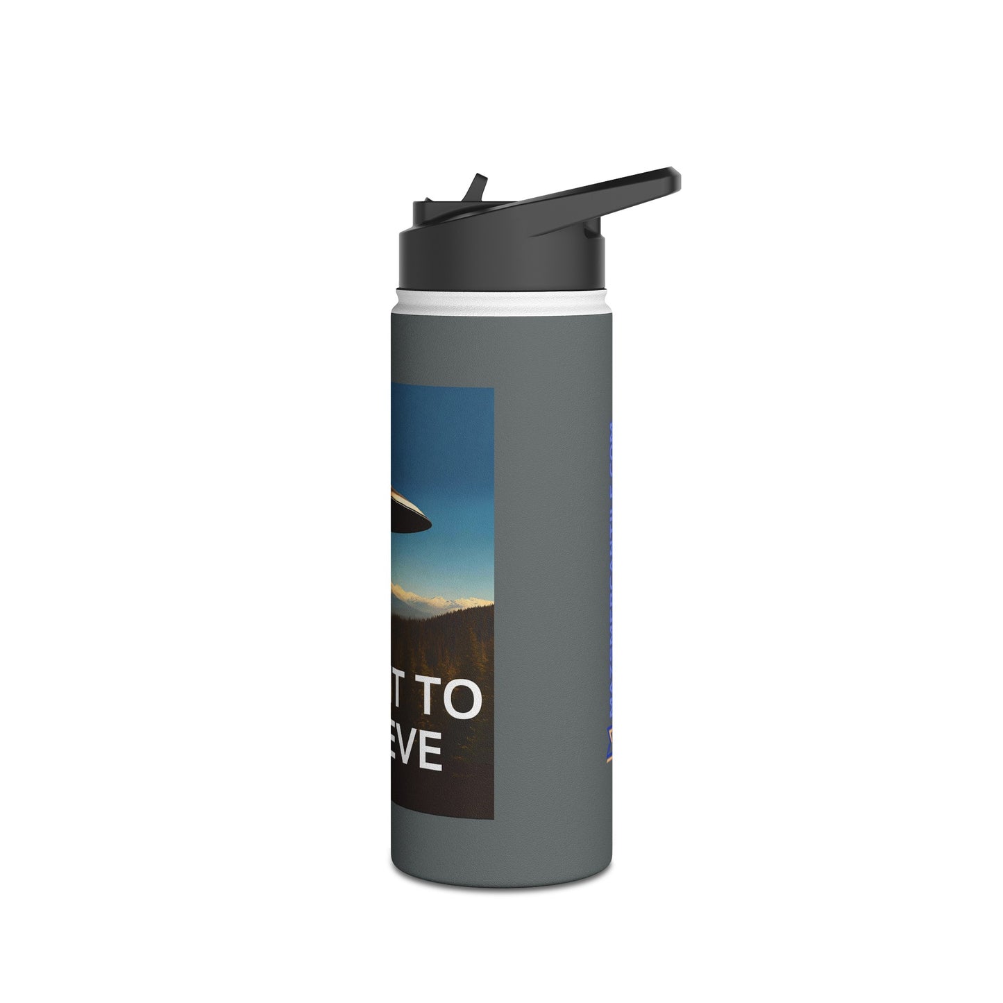 I Want To Believe Stainless Steel Water Bottle, Standard Lid