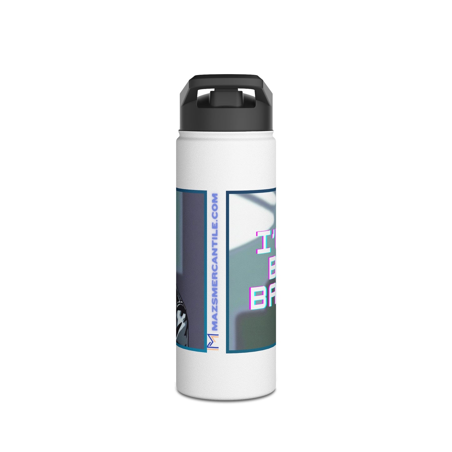 I'll Be Back Stainless Steel Water Bottle, Standard Lid