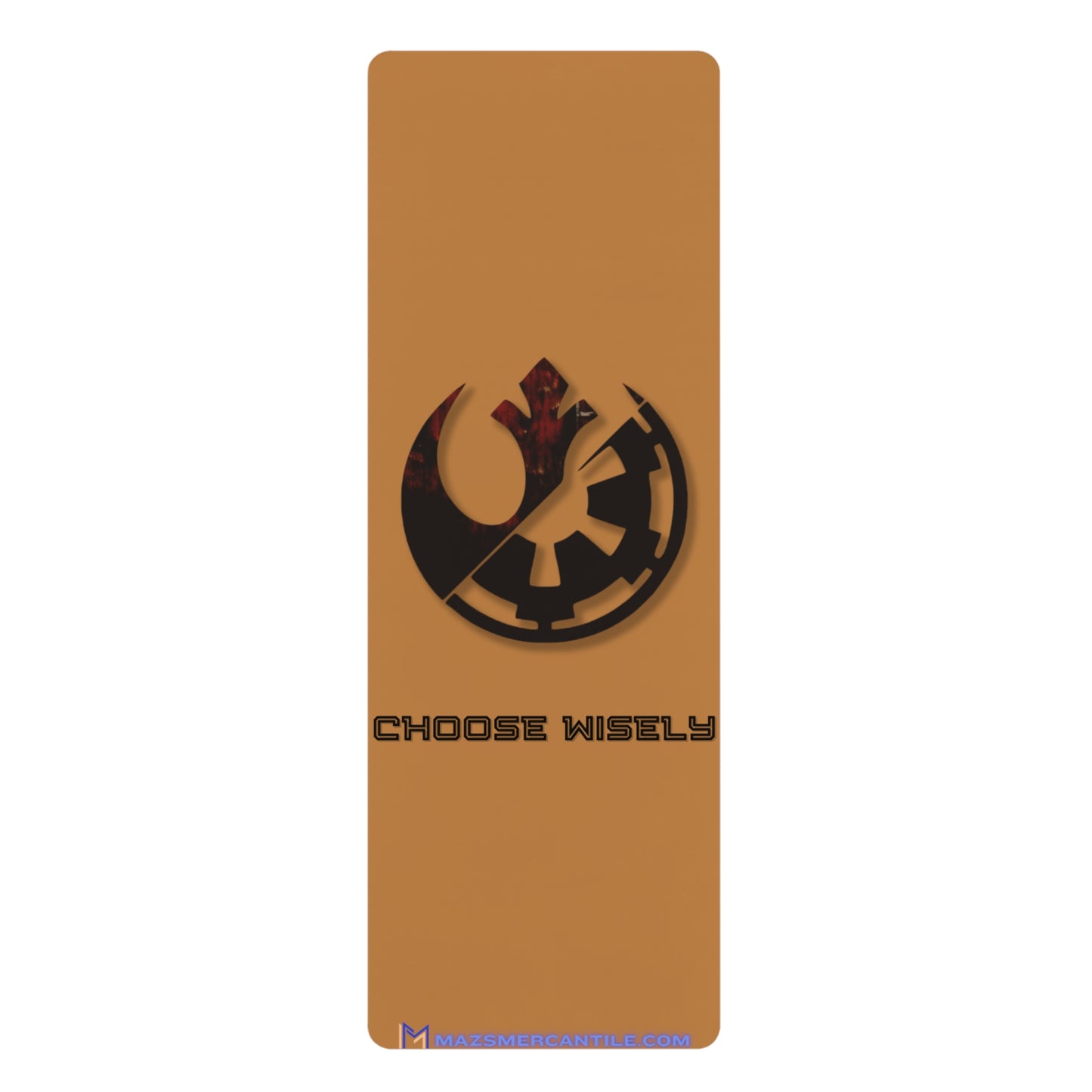 Choose Wisely Rubber Yoga Mat - Lt Brown