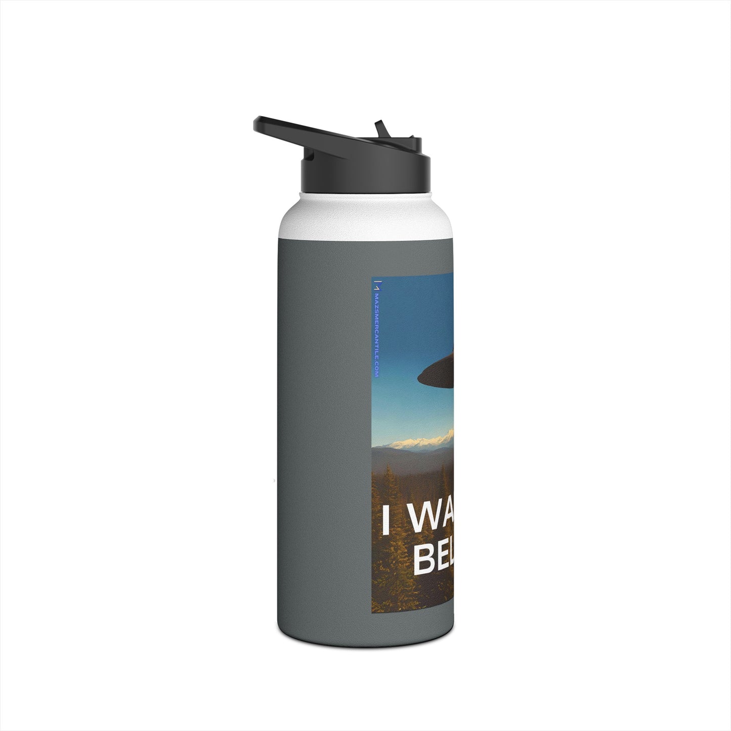 I Want To Believe Stainless Steel Water Bottle, Standard Lid