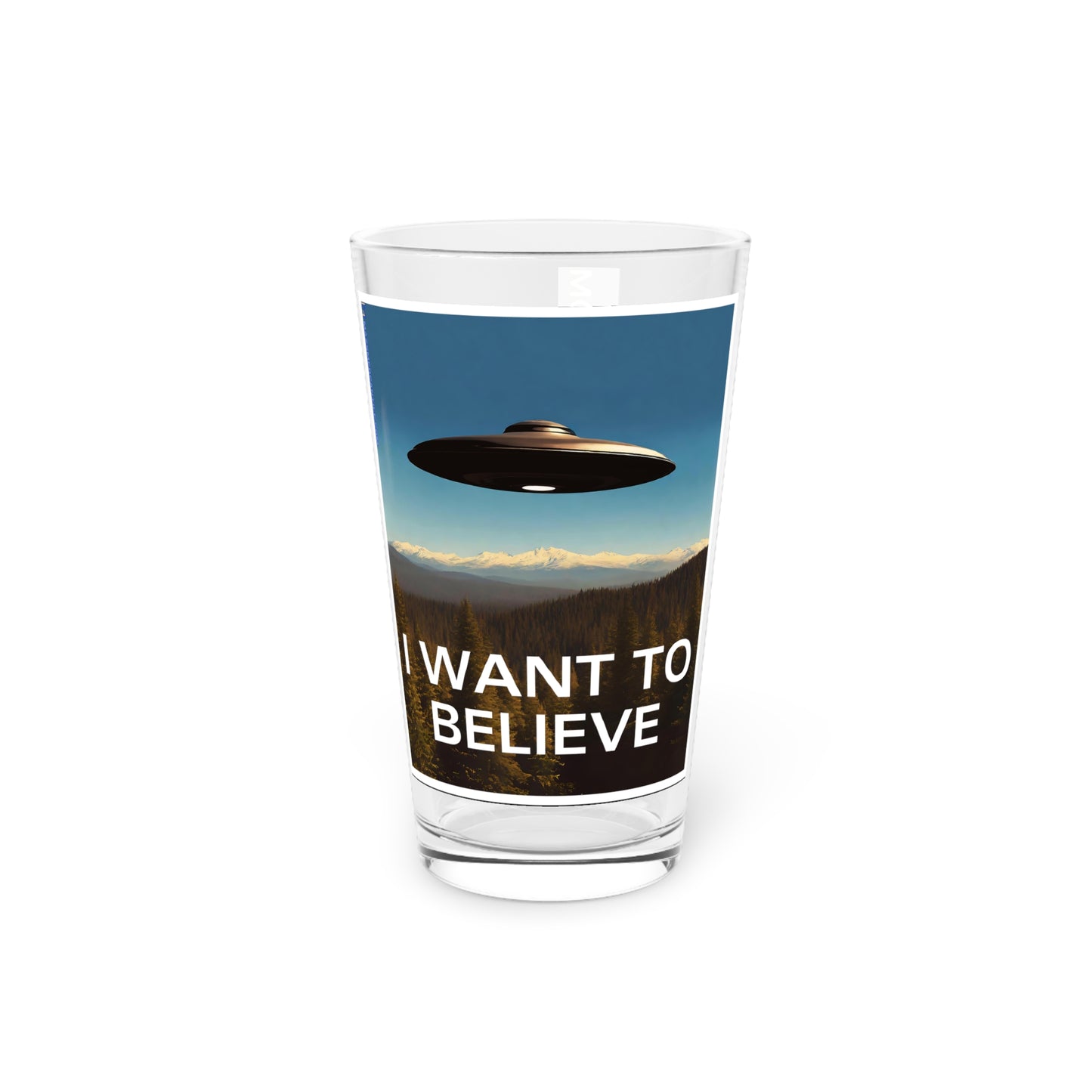 I Want To Believe Pint Glass, 16oz