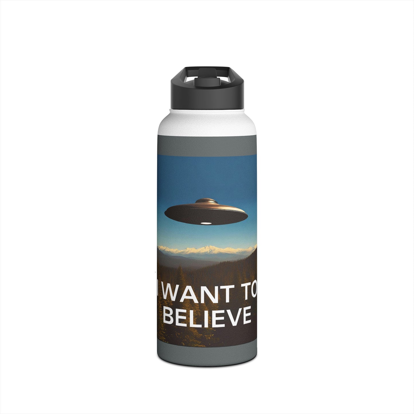 I Want To Believe Stainless Steel Water Bottle, Standard Lid